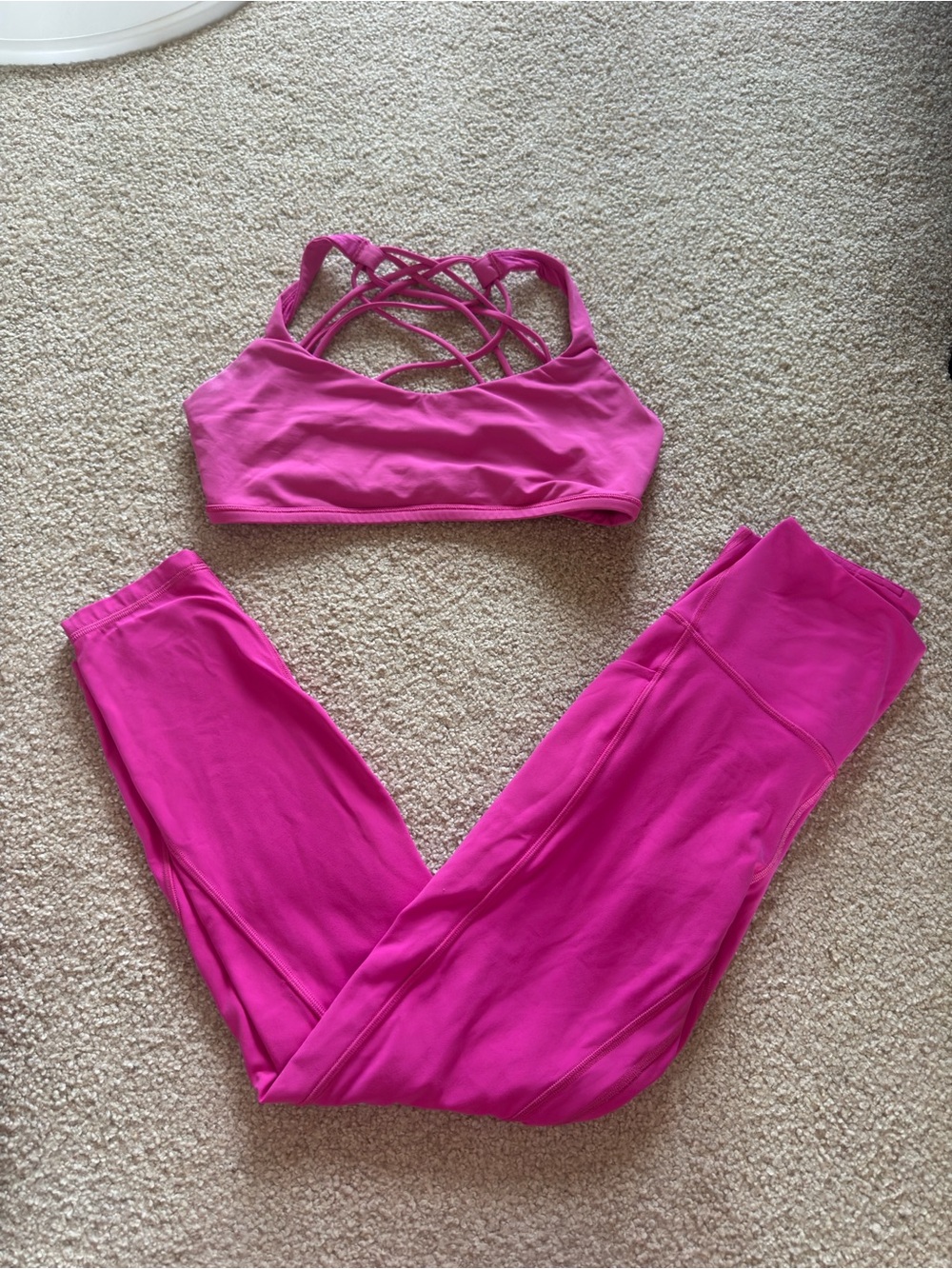lululemon athletica Strappy Sports Bra & Leggings - Pink